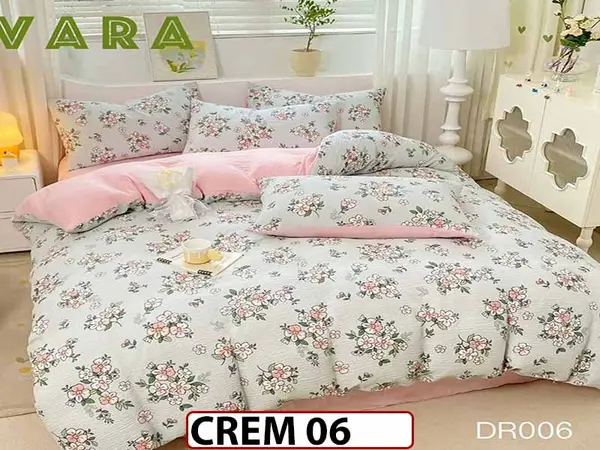 Lenjerie Creponata 1 Persoana cu 4 Piese - CREM 06