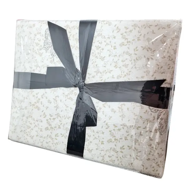 Lenjerie cu elastic 180x200 Creponata Flowers V19 6 Piese (Finet)