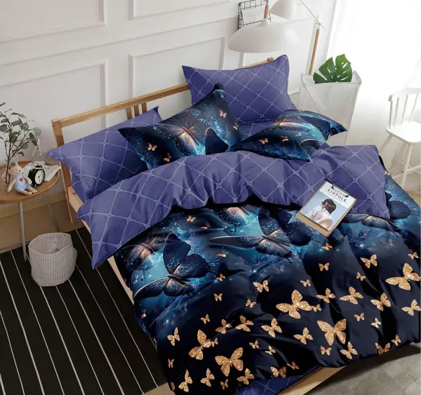 Lenjerie cu Elastic 180x200 Fairy Glow (Bumbac Satinat)
