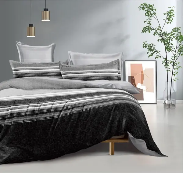 Lenjerie cu Elastic 180x200 Modern Harmony (Bumbac Satinat)