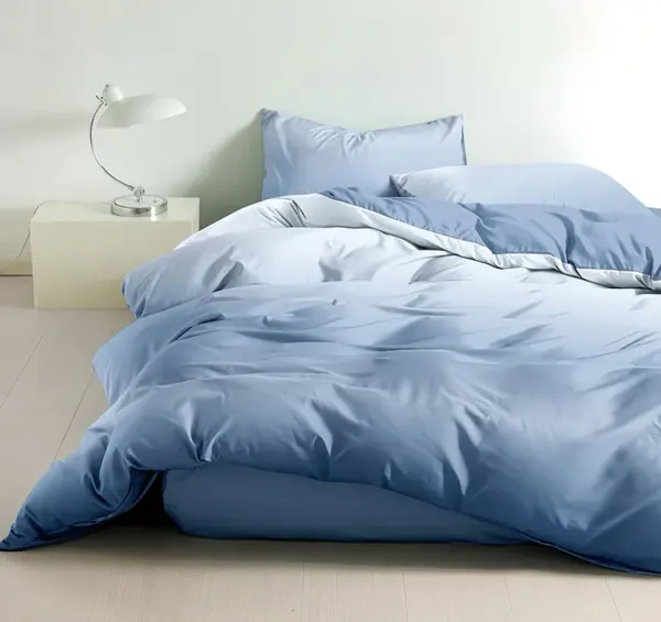 Lenjerie cu Elastic 180x200 Rainbow Blue 4 Piese (Finet)