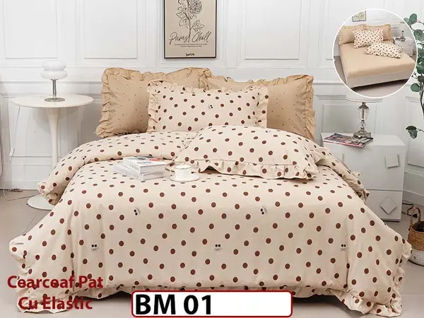 Lenjerie Cu Elastic din Bumbac Finetat cu volanase - BM 01