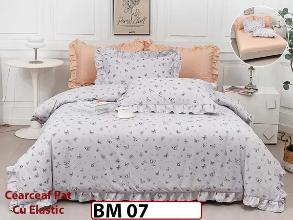 Lenjerie Cu Elastic din Bumbac Finetat cu volanase - BM 07