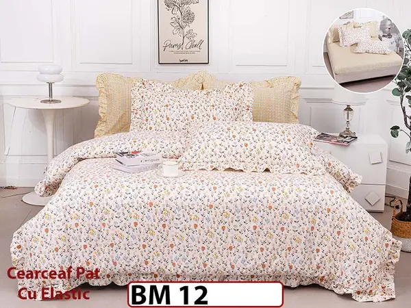 Lenjerie Cu Elastic din Bumbac Finetat cu volanase - BM 12