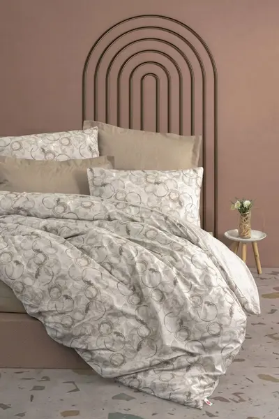 LENJERIE DE PAT COTTON BOX MINIMAL (CEARSAF CU ELASTIC) BEJ ENGROS