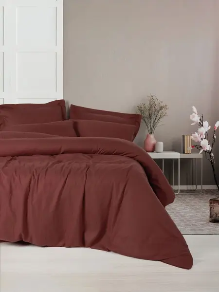 LENJERIE DE PAT COTTON BOX TENCEL CRAFT BORDO ENGROS