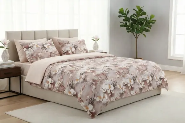Lenjerie de pat Cotton Pro 100% bumbac – imprimare digitală (Champagne Blossom)