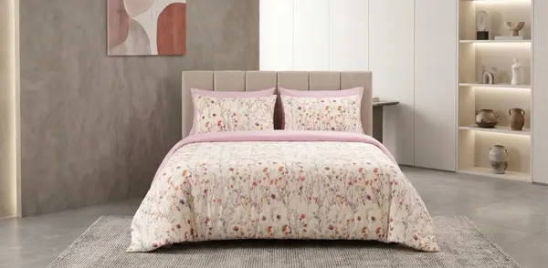 Lenjerie de pat Cotton Pro 100% bumbac – imprimare digitală (Garden Bliss)
