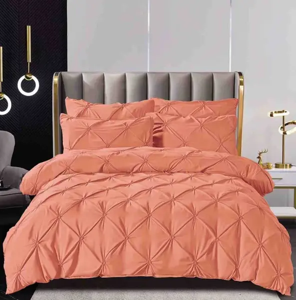 Lenjerie de Pat Finet Premium, 6 Piese, cu Pliuri Brodate