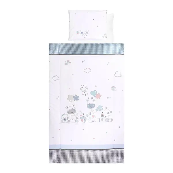 Lenjerie de pat Lorelli Classic Ranfors 4 piese Giraffe