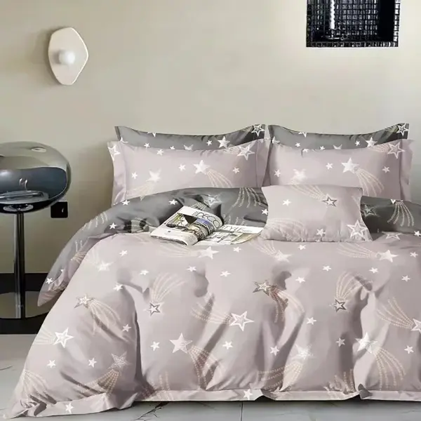 Lenjerie de pat Percale 1P, 3 piese, cearceaf pat clasic 160cm x 240cm, cearceaf pilota 150cm x 220cm, 1 fata perna 50 x 70, PRC134