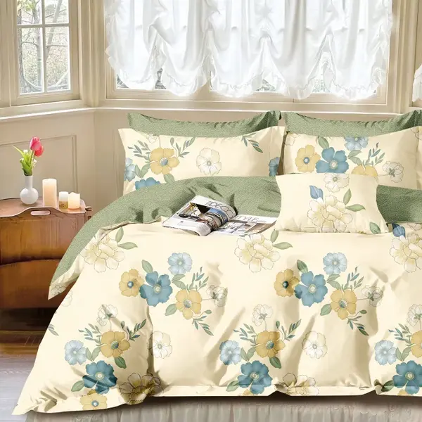 Lenjerie de pat Percale 2PXXL, 4 piese, cearceaf pat clasic 240cm x 260cm, cearceaf pilota 200cm x 230cm, 2 fete perna 50 x 70, PRC182