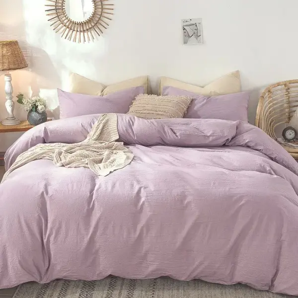 Lenjerie de pat Percale 2PXXL, 4 piese, cearceaf pat clasic 240cm x 260cm, cearceaf pilota 200cm x 230cm, 2 fete perna 50 x 70, ROZ