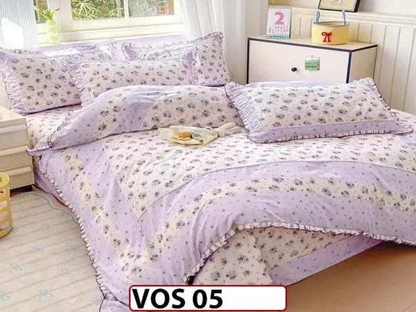 Lenjerie DELUXE din Bumbac Finetat cu volanase - VOS 05