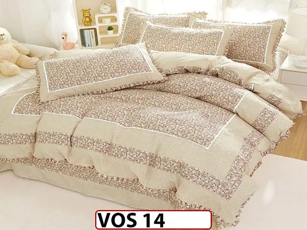 Lenjerie DELUXE din Bumbac Finetat cu volanase - VOS 14
