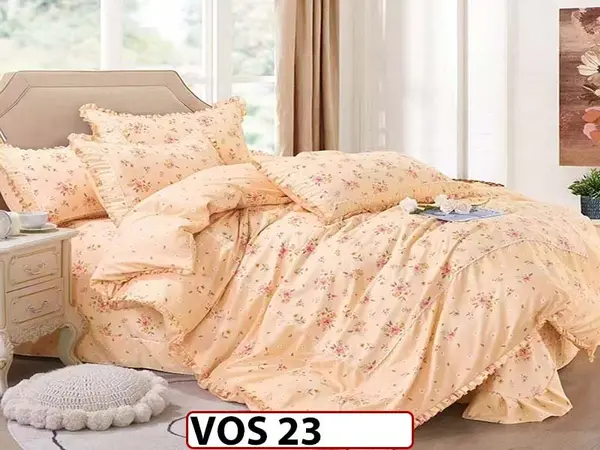 Lenjerie DELUXE din Bumbac Finetat cu volanase - VOS 23