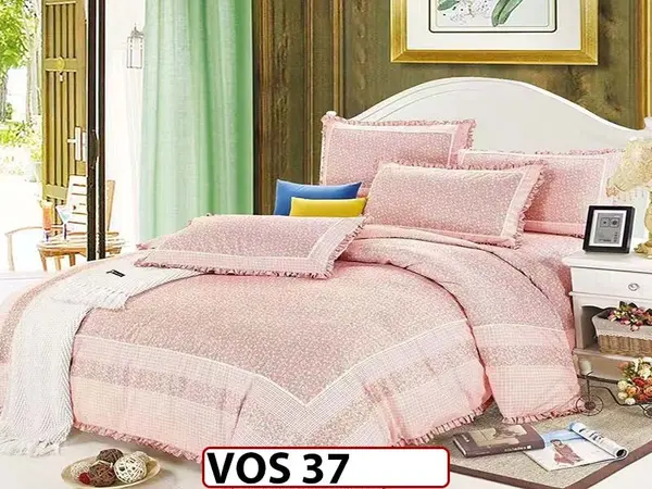 Lenjerie DELUXE din Bumbac Finetat cu volanase - VOS 37