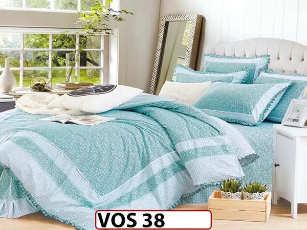 Lenjerie DELUXE din Bumbac Finetat cu volanase - VOS 38