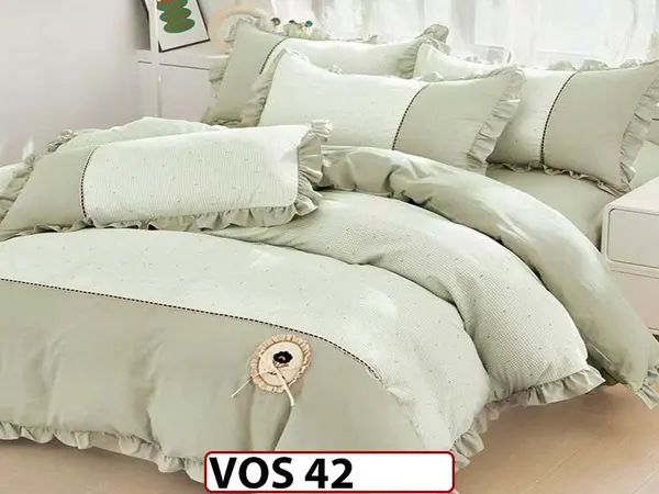 Lenjerie DELUXE din Bumbac Finetat cu volanase - VOS 42