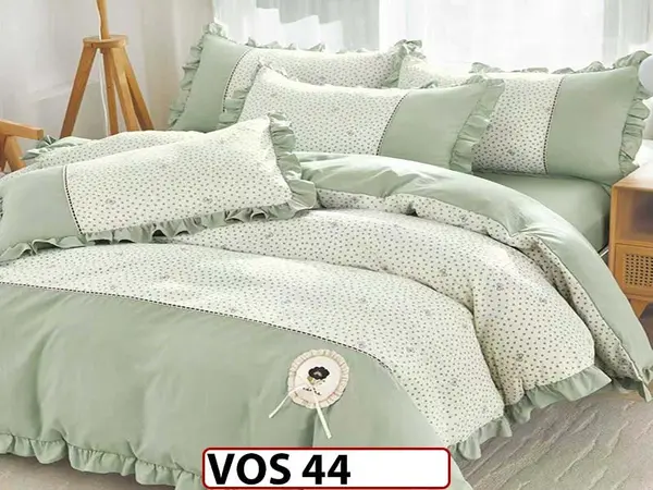 Lenjerie DELUXE din Bumbac Finetat cu volanase - VOS 44
