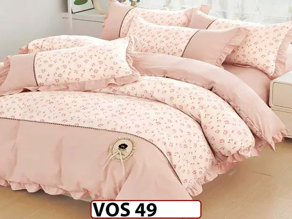 Lenjerie DELUXE din Bumbac Finetat cu volanase - VOS 49