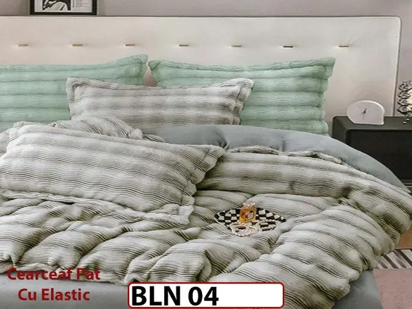 Lenjerie din Blanita artificiala de Iepure din 4 piese cu Elastic- BLN 04