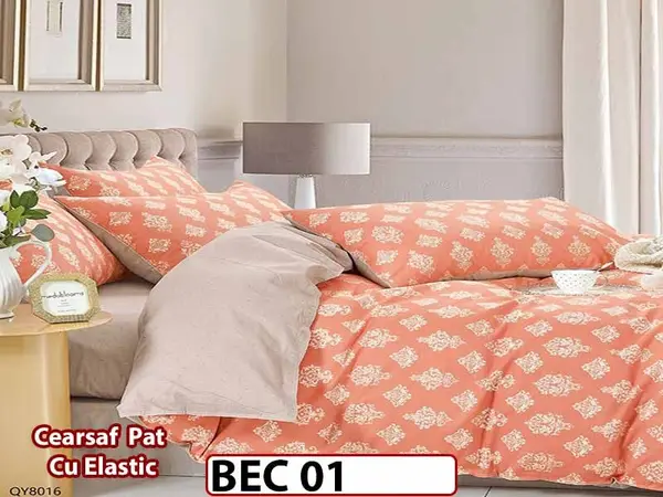 Lenjerie din bumbac 100% 4 Piese cu Elastic - BEC 01