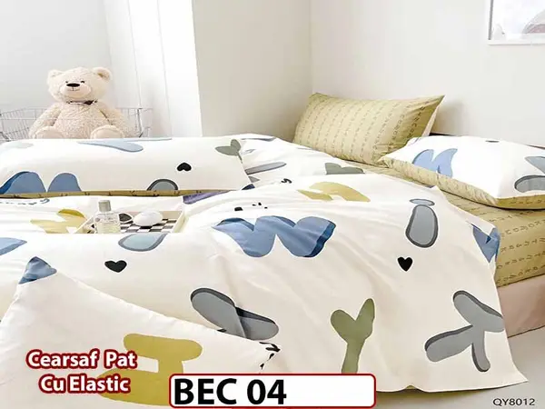 Lenjerie din bumbac 100% 4 Piese cu Elastic - BEC 04