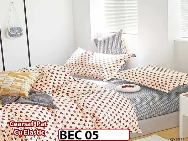 Lenjerie din bumbac 100% 4 Piese cu Elastic - BEC 05