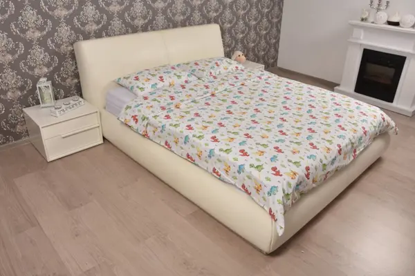 Lenjerie din bumbac pentru pat dublu model dinozauri