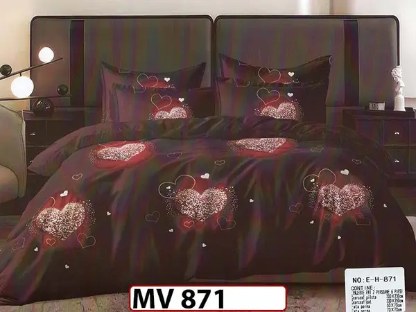 Lenjerie din bumbac Satinat 4 piese Casa New Concept - MV 871