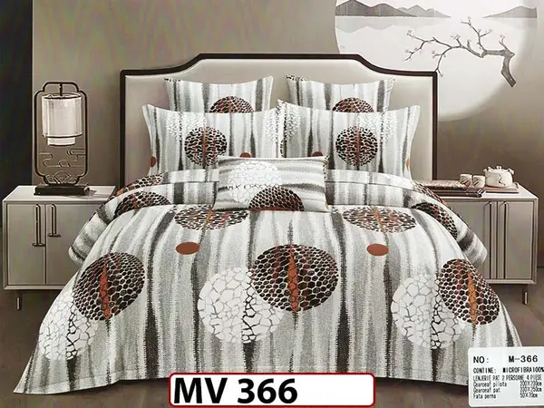 Lenjerie din bumbac Satinat 4 piese Casa New Concept - MV366
