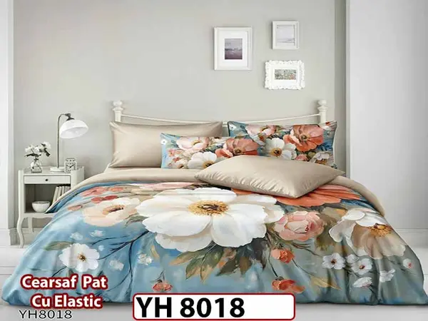 Lenjerie din Bumbac Satinat 4 Piese - YH 8018