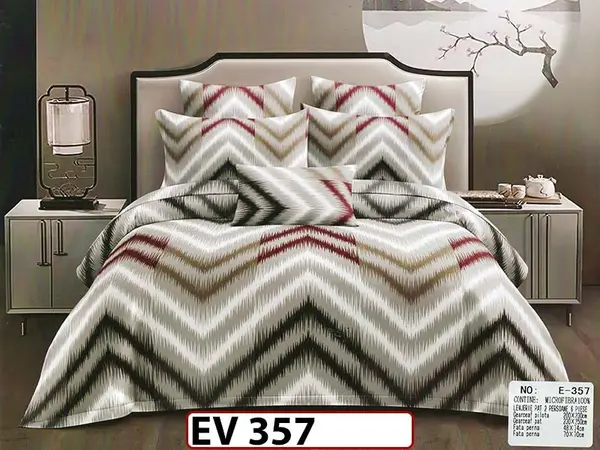Lenjerie din bumbac Satinat 6 piese Casa New Concept - EV357