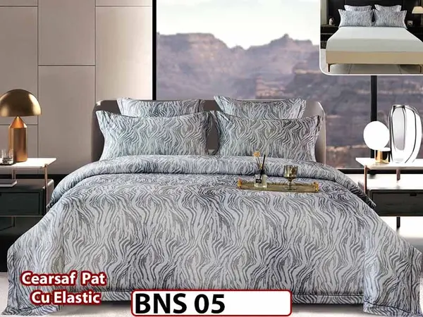 Lenjerie din Bumbac Satinat Gros 6 Piese - BNS 05