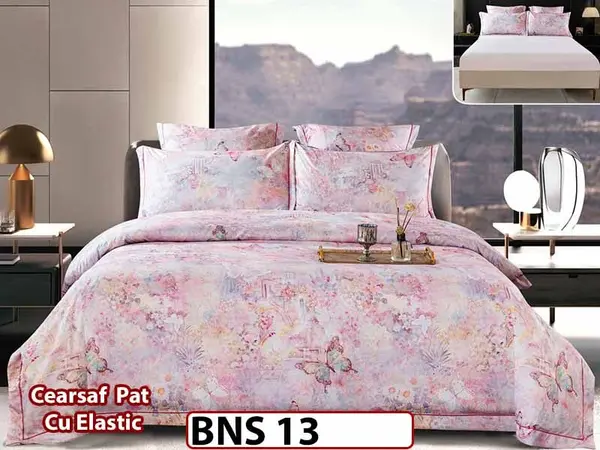 Lenjerie din Bumbac Satinat Gros 6 Piese - BNS 13