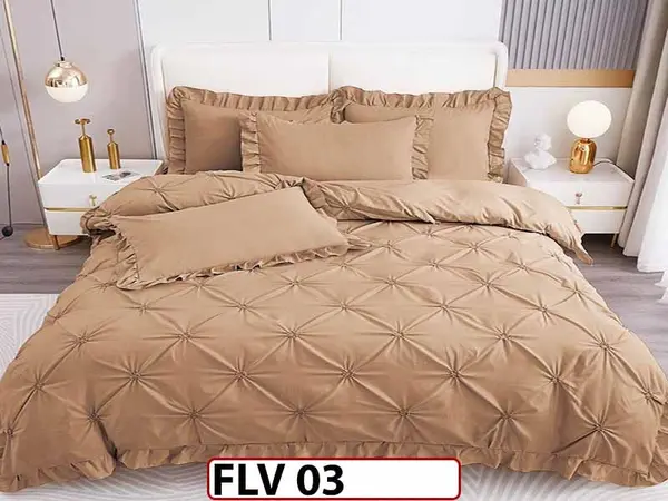 Lenjerie din Finet 4 piese cu pliuri - FLV03