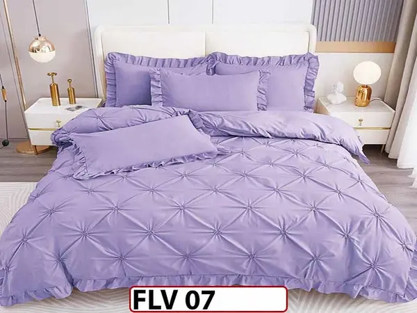 Lenjerie din Finet 4 piese cu pliuri - FLV07