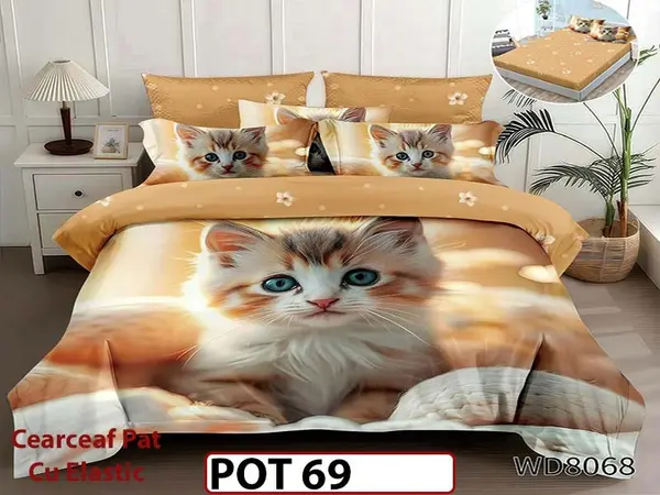 Lenjerie din Finet 5D cu Elastic 4 Piese - POT69