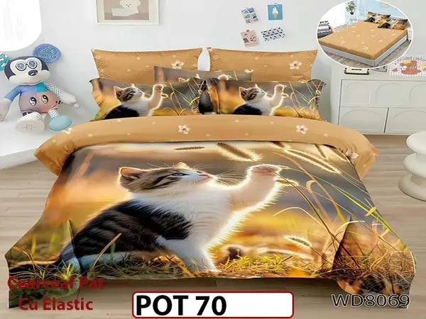 Lenjerie din Finet 5D cu Elastic 4 Piese - POT70