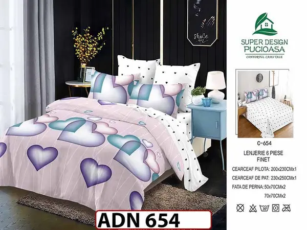 Lenjerie din finet 6 piese - ADN 654