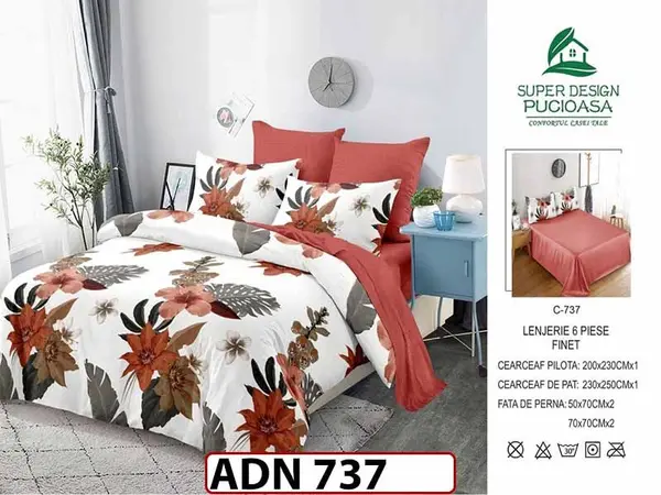 Lenjerie din finet 6 piese - ADN 737