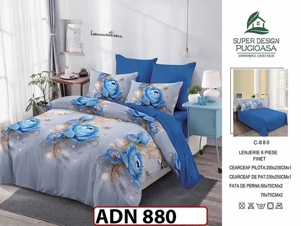 Lenjerie din finet 6 piese - ADN 880