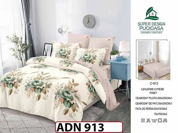 Lenjerie din finet 6 piese - ADN 913