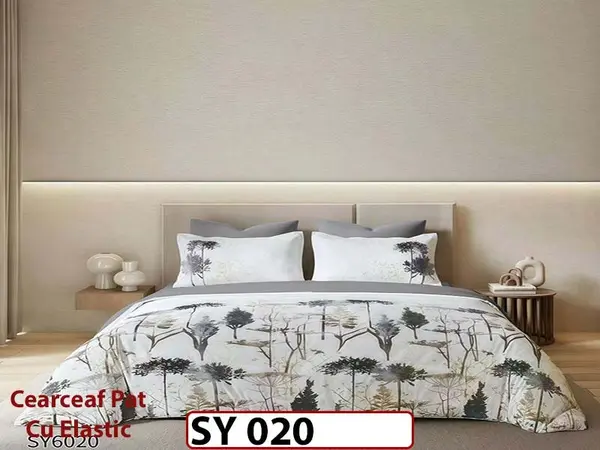 Lenjerie din finet 6 piese Imprimata Digital cu elastic - SY 020
