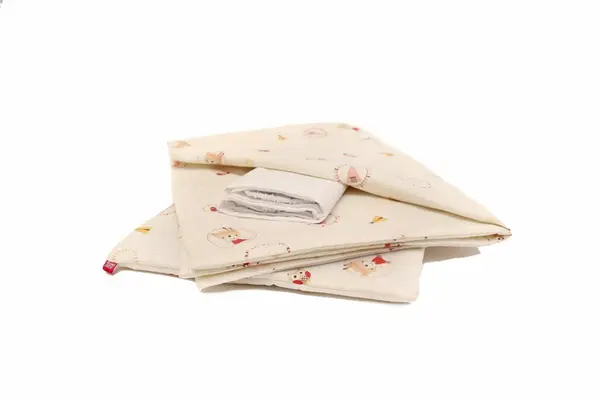 Lenjerie pat copii 4 piese Mici Indieni KidsDecor din bumbac 63x127 cm 110x125 cm