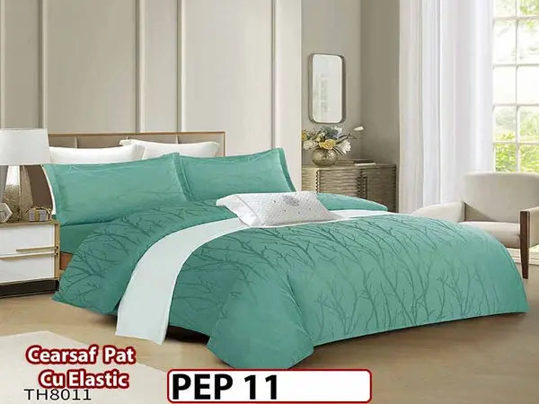 Lenjerie pat dublu, Jacquard Finet, din 4 piese - PEP 11