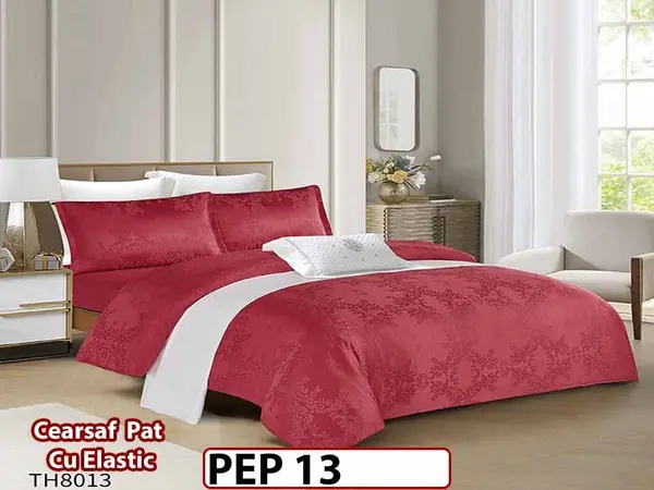 Lenjerie pat dublu, Jacquard Finet, din 4 piese - PEP 13