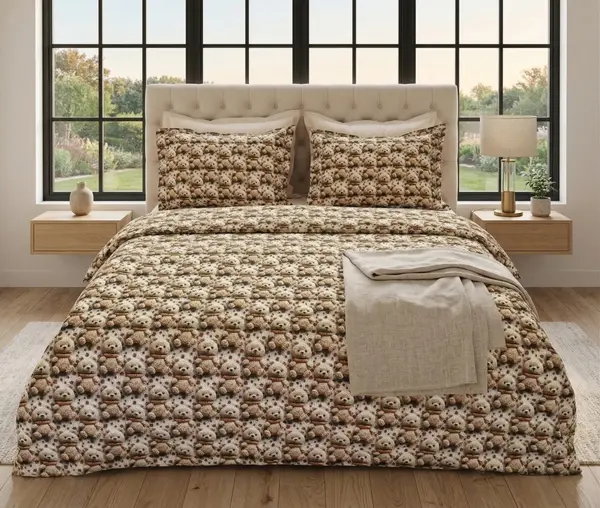 Lenjerie pat Ranforce 100% Cotton Pro (Raw Linen)