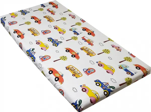 Lenjerie patut 120x60 cm cu 4 piese Nichiduta School Bus